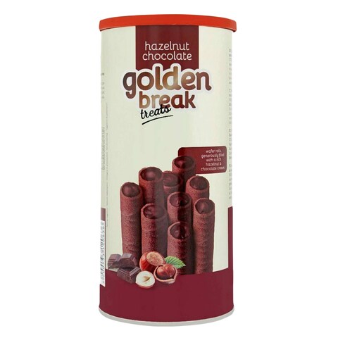 Golden Break Treats Hazelnut Chocolate Wafer Rolls 300g