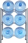 Generic Eworld 6 Bottles Water Cooler Jug Rack, 5 Gallon Water Bottle Storage Rack, 3-Tier, Silver