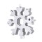 KKmoon-18 in 1 Snowflake Shaped Stainless Steel Multi-purpose Tool Card Compact Portable Multi-functional Screwdriver with Keychain