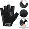 Aiwanto Hand Gloves Half Finger Fitness Gloves Gym Hiking Cycling Gloves Black Gloves(XL)