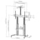 Skill Tech Heavy Duty Aluminium TV Floor Stand With Wheels