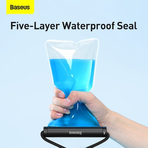 Baseus AquaGlide Waterproof Phone Case, IPX8 Certified 30M Deep Waterproof Phone Pouch Waterproof Cell Phone Case Fit for Phones up to 7.2 for iPhone 15 Pro Max/Plus/14/13/12/S24/23 and More Blue