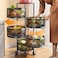 Round 360 Degree Iron Rotating 4-Tier Storage Racks