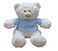 Cream Bear with trendy Blue Velour Hoodie "I Heart Dubai" Size 38cm - Embroidered