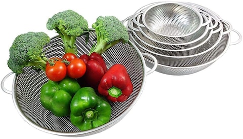 Stainless Steel Vegetable and Fruit Strainer 6 pcs Set