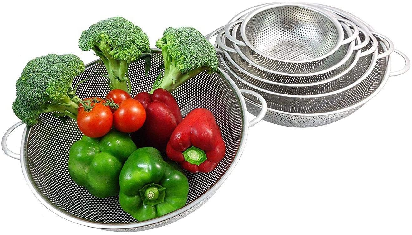 Stainless Steel Vegetable and Fruit Strainer 6 pcs Set
