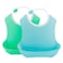 Twistshake Baby Bibs 4+ Months 2 Pieces Pastel Blue/Green