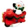 Christmas Ceramic Snowman And Parachute Shaped Plate Green