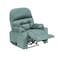 In House Velvet Classic Cinematic Recliner Chair With Cups Holder - Light Turquoise - NZ80