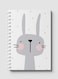 Lowha Spiral Notebook With 60 Sheets And Hard Paper Covers With Rabbit Cartoon &amp; Dots Design, For Jotting Notes And Reminders, For Work, University, School