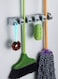 Generic Wall Mounted Mop And Broom Holder Grey