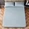 3-Piece Fitted Sheet Set Microfiber 150x200x30 cm Queen Size 41041 Baby Blue