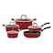 Tramontina Monaco Cookware Set Red 5 PCS