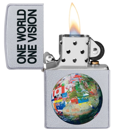 Zippo Lighter Model 205 Ci412371 World Design