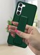 Samsung Galaxy S23 Grip Case Magnetic Kickstand Cover with Foldable Hand Strap Green