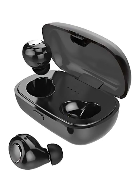 Wireless In-Ear Earbuds With Charging Dock Black