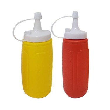 Squeezers Set Ketchup With Mustard Bottle Small