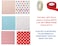 7 Pattern &amp; 6 Color Gift Wrapping Paper Set (50x70 cm) with 10 Meter Ribbon &amp; Transparent Tape