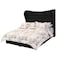 In House Lisbon Velvet Bed Frame - King - 200x200 cm - Black