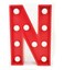 LED Marquee Letter Light Sign Wooden Red (N) 25cm