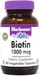 Bluebonnet Biotin 1000 Mcg Vegetable Capsules