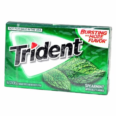 Trident Spearmint Chewy Gum 14 Sticks