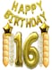 Generic 40-Piece 16th Happy Birthday Letter Party Balloons