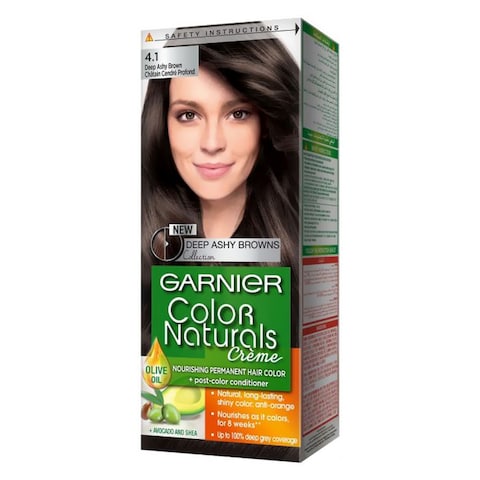 Garnier Color Naturals Hair Color Cream - 4.1 Ashy Brown