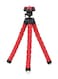 Generic Octopus Designed Portable Flexible Tripod Stand Holder With Smartphone Clip Red/Black