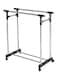 Generic Portable Clothes Rack Hanger Silver/Black Medium