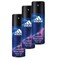 Adidas UEFA Deo Body Spray Victory Edition 150ml Pack of 3