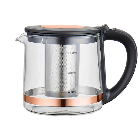 Any Morning Turkish Electric Tea Maker with Auto Shut Off and Boil Dry Protection, Cordless Kettle with Teapot Set and Detachable Filter, 360 Swivel Base, 2 L, 68 oz, 1500W