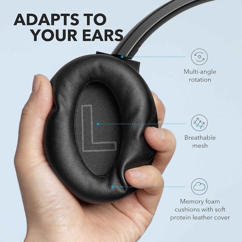 Anker Soundcore Life Q20+ Bluetooth Over-Ear Headphones Black