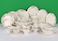 XIANGYU Dinner Set Porcelain Gold, 97pcs tea set; 10'5 flat plate- (12) , 9' soup plate- (12) 8' flat plate- (12), 6' flat plate- (12) '6' salad bowl- (12), 'tea pot (1set)- (1) Tea cup/Saucer(12set)