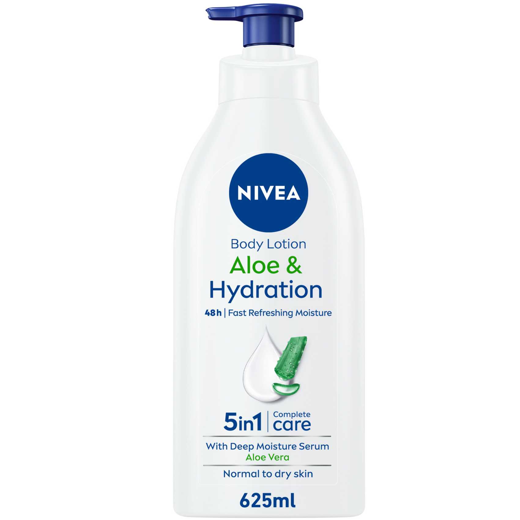 NIVEA Body Lotion Hydration Aloe Vera Normal to Dry Skin 625ml