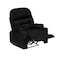 In House Velvet Rocking Cinematic Recliner Chair With Cups Holder - Black - NZ80