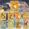 Gold Pokemon Cards Golden Foil Set (110 pcs) including 17 V Series Cards, 43 GX Rare Cards, 6 EX Cards, 28 Vmax Rares, 7 Basic Cards, 7 Tag Cosplay Cards, 1 DX Card, and 1 Athletic Card