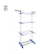 Generic 3-Layers Stainless Steel Clothes Hanger Blue/Silver