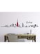 Spoil Your Wall Dubai Skyline Wall Sticker Black/Red 100x25cm
