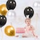 Party Propz Pack Of 50 Black,Golden And White Latex Balloon For Balloons For Decoration
