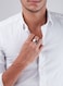 Guy Laroche Stainless Steel Ring with Black Ion Plating Sz 62 For Men, Silver and Black,4TX004AV-62