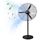 Industrial Stand Fan, High-Velocity Copper motor stand fan for large spaces, Warehouse and Garage Cooling, Black
