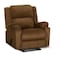In House Velvet Rocking &amp; Rotating Recliner Chair - Brown - AB02