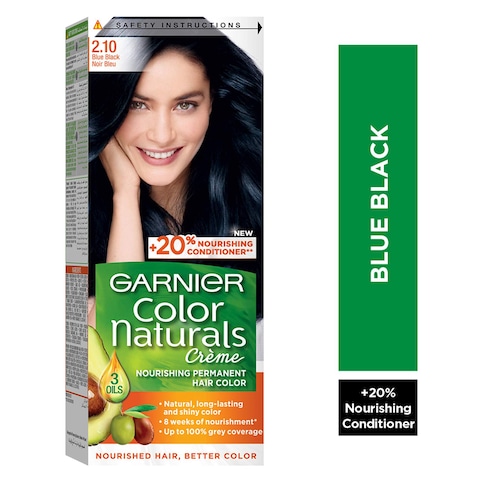 Garnier Colour Naturals Cream Nourishing Permanent Hair Colour 2.1 Blue Black 100g