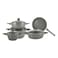 Farah Ceramic Cookware Set Grey 9 PCS