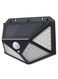 Four-Sided Intelligent Solar Powered Human Body Sensor Wall Lamp Black