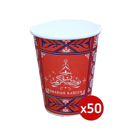Tiba Paper Cup - 1.44 Liters - 50 Pieces - Red