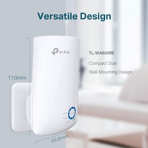 Tp-Link Tl-Wa850Re 300Mbps Universal Wireless N Wifi Range Expand Extender Booster Signal Indicator