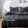 Luna Home Premium King Size 6 Pieces Bedding Set Without Filler, Plain Black Color