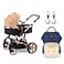Teknum 3 in 1 stroller - Khaki + SUNVENO Diaper Bag + Hooks